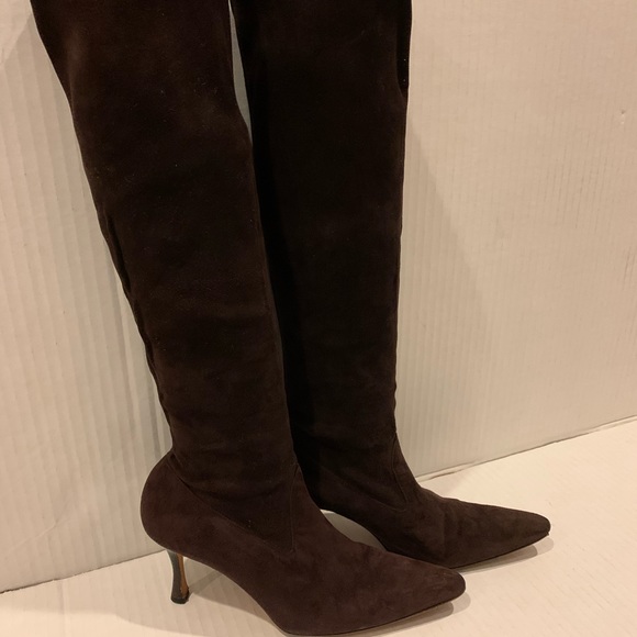 Manolo Blahnik suede brown boots size 36 euro - Picture 4 of 8